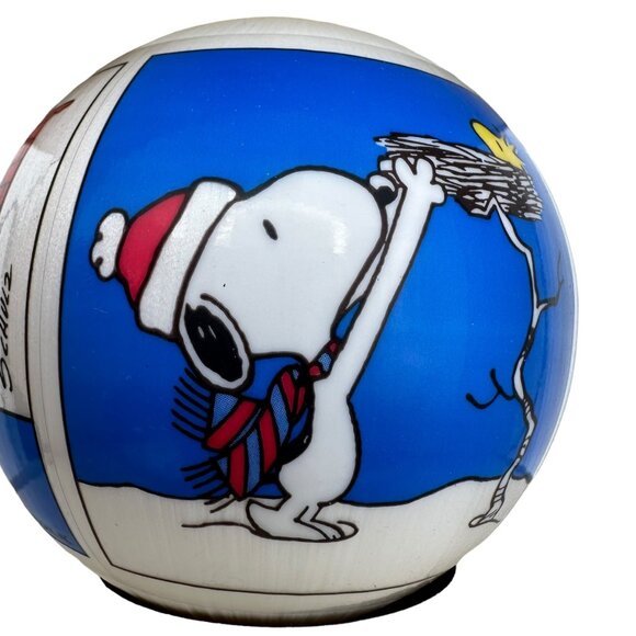 Vintage Hallmark 1983 Peanuts Christmas Ornament Snoopy Woodstock Satin - Picture 2 of 10